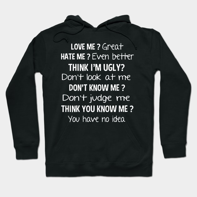 Love Me Hate Me Hoodie by lamchozui